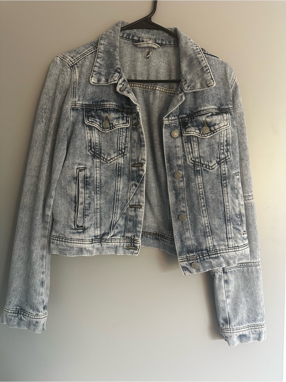Free People Light Acid-Wash Denim Jacket - Women's Jean Jacket